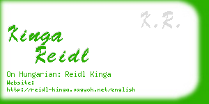 kinga reidl business card